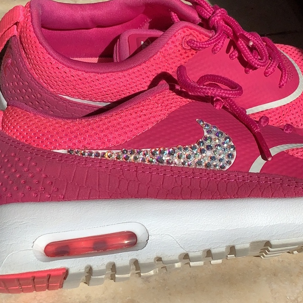 Nike Air Max Thea with Swarovski crystals. Sz 7.5 - Picture 2 of 16